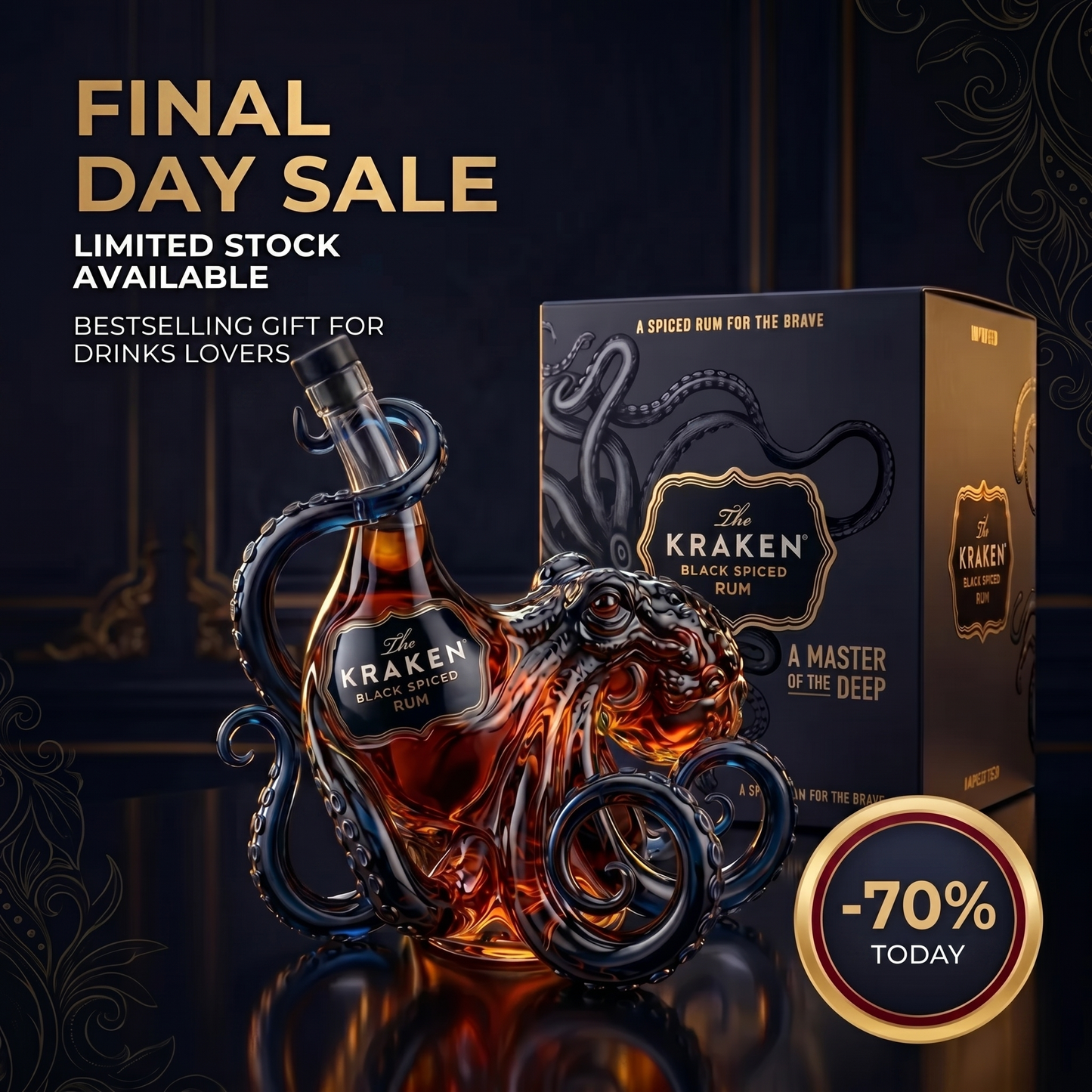 Kraken Octopus Whiskey Decanter – Limited Collector’s Edition